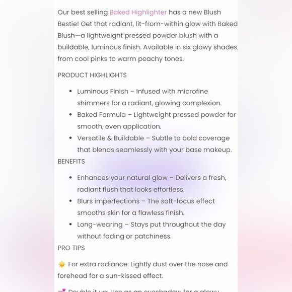 RUDE Pink Radiant Baked Blush Bath & Body - Picture 6 of 7